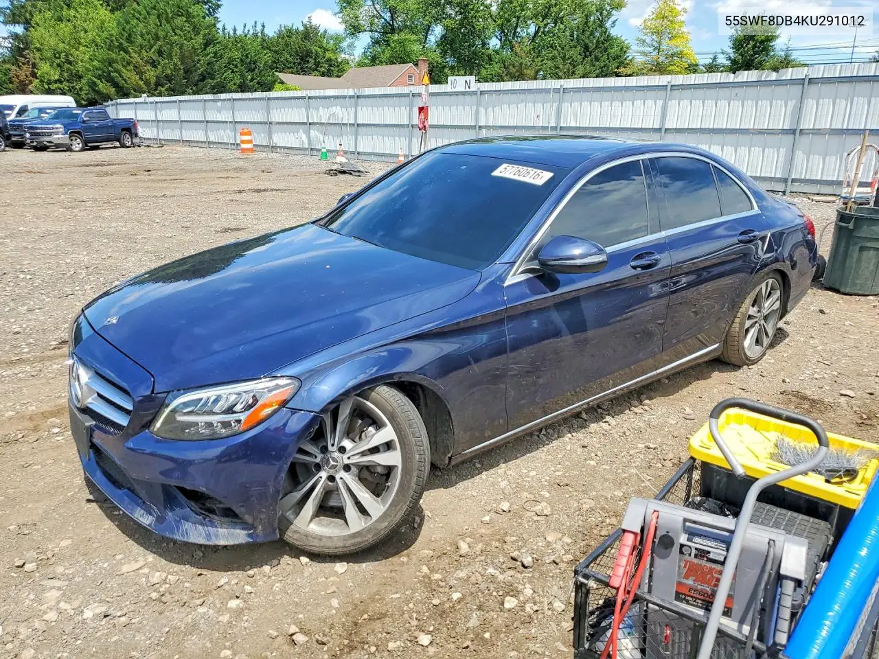 2019 Mercedes-Benz C 300 VIN: 55SWF8DB4KU291012 Lot: 57760616