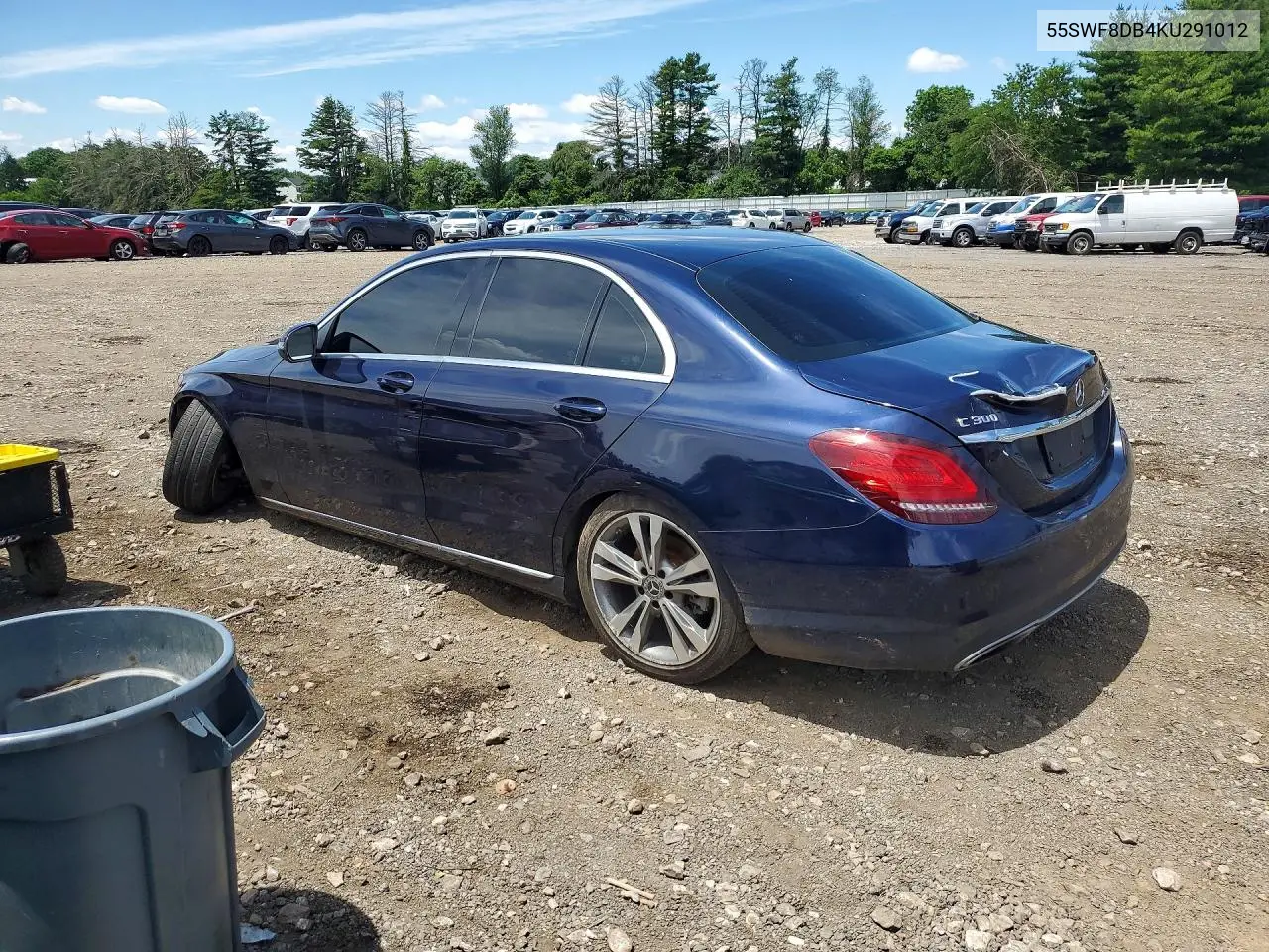 2019 Mercedes-Benz C 300 VIN: 55SWF8DB4KU291012 Lot: 57760616