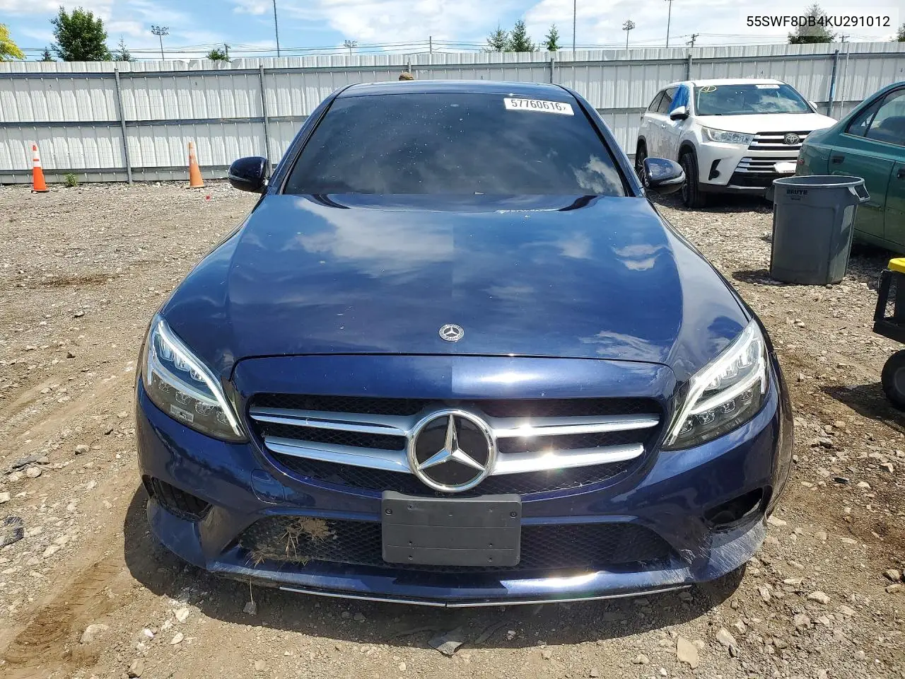 2019 Mercedes-Benz C 300 VIN: 55SWF8DB4KU291012 Lot: 57760616