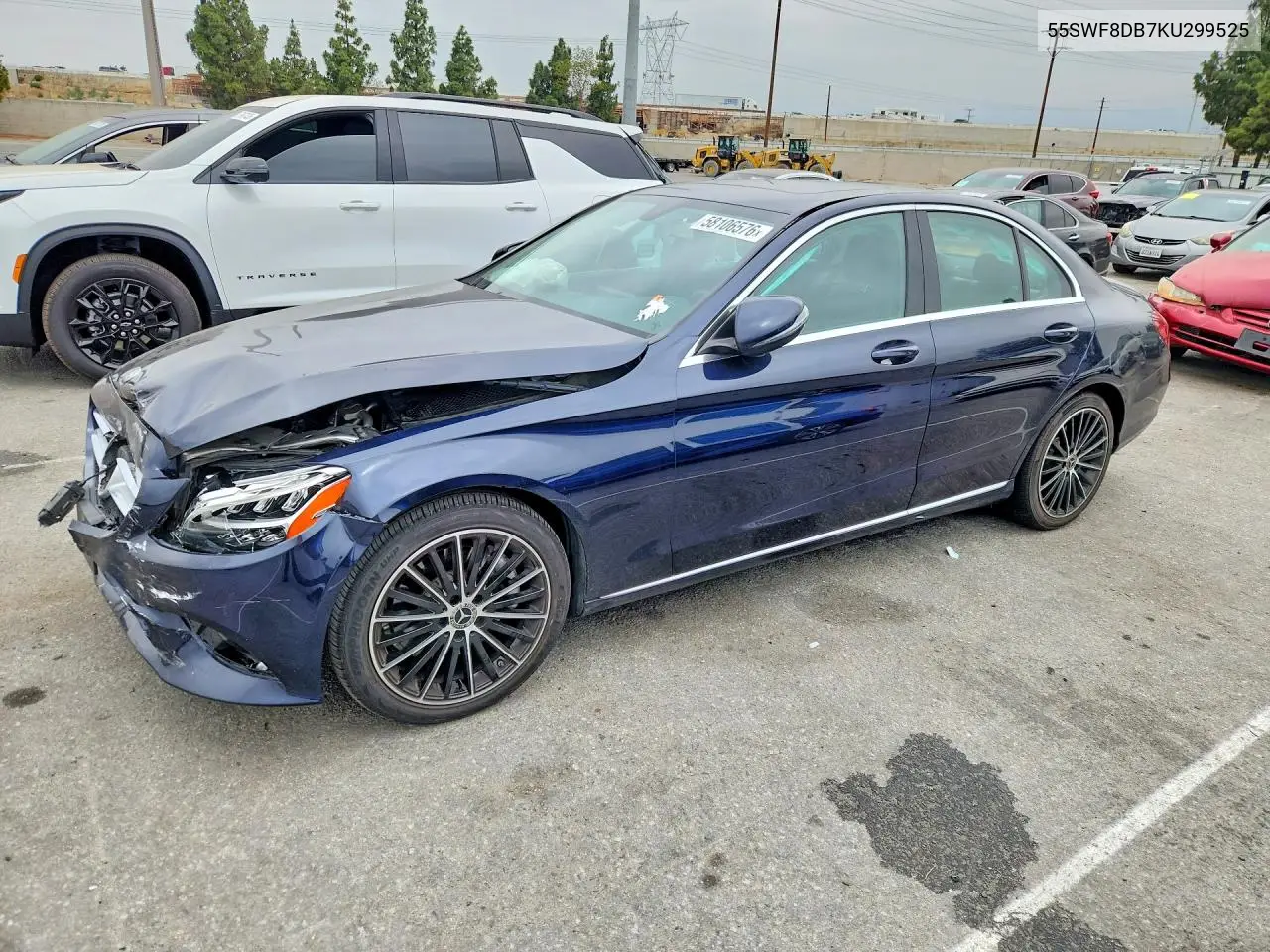 2019 Mercedes-Benz C 300 VIN: 55SWF8DB7KU299525 Lot: 58106576
