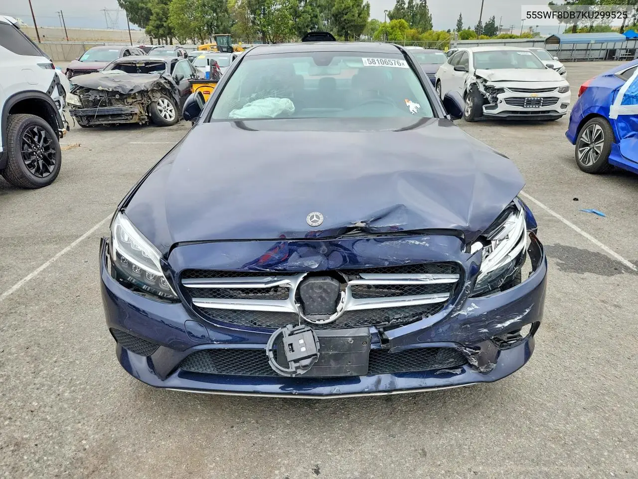 2019 Mercedes-Benz C 300 VIN: 55SWF8DB7KU299525 Lot: 58106576