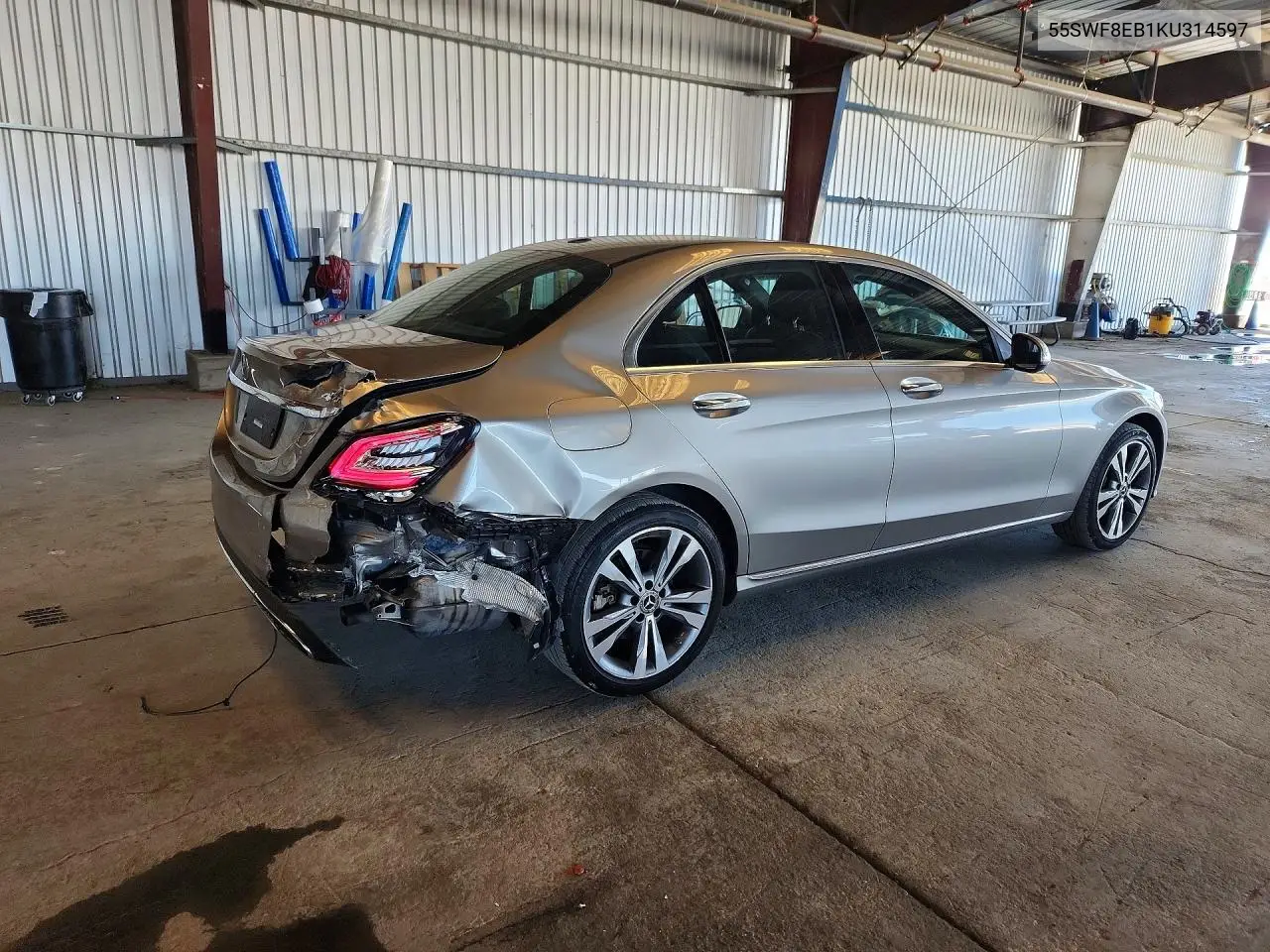 2019 Mercedes-Benz C 300 4Matic VIN: 55SWF8EB1KU314597 Lot: 58588146