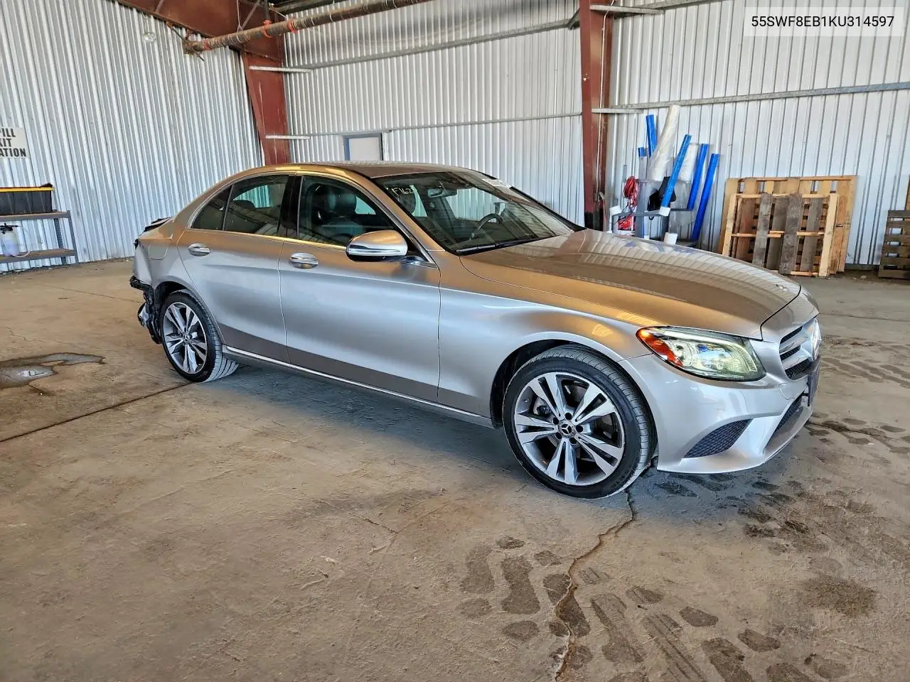 2019 Mercedes-Benz C 300 4Matic VIN: 55SWF8EB1KU314597 Lot: 58588146