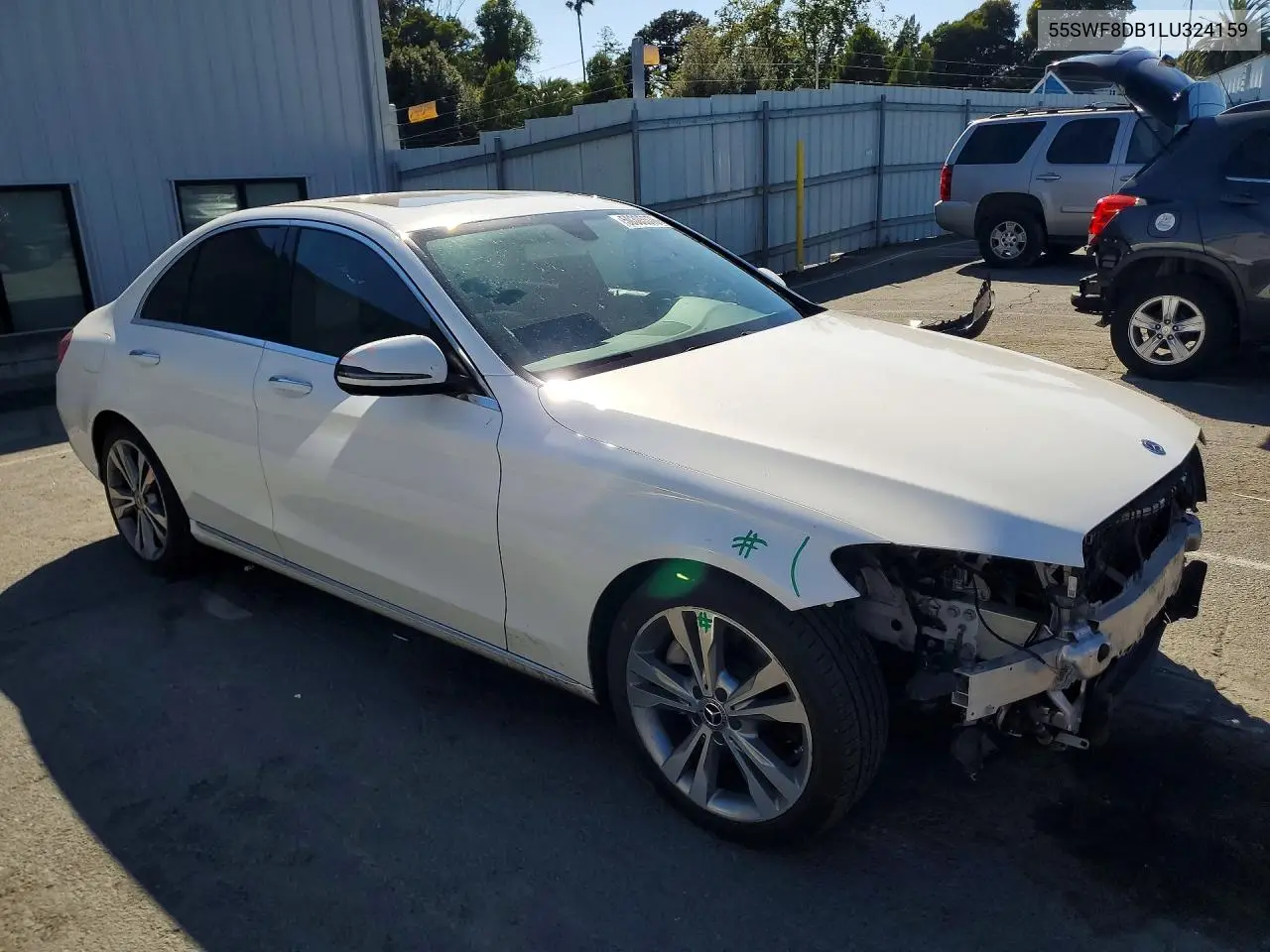 2020 Mercedes-Benz C 300 VIN: 55SWF8DB1LU324159 Lot: 58305576