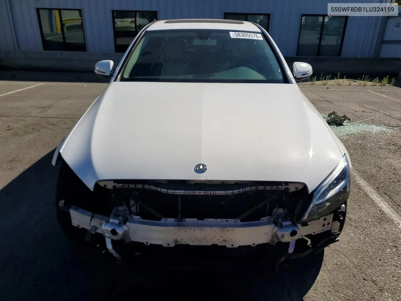 2020 Mercedes-Benz C 300 VIN: 55SWF8DB1LU324159 Lot: 58305576