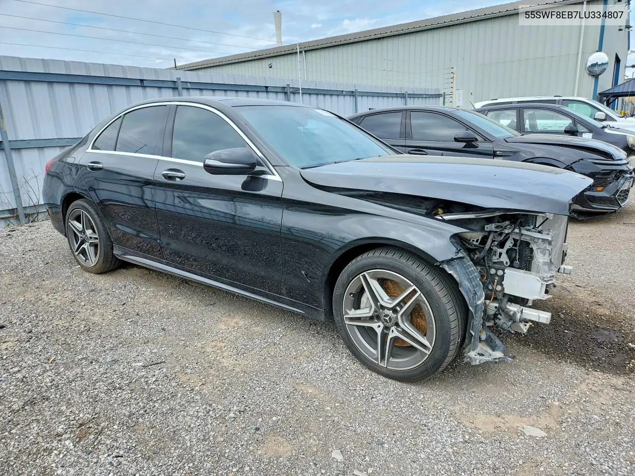 2020 Mercedes-Benz C 300 4Matic VIN: 55SWF8EB7LU334807 Lot: 58956336