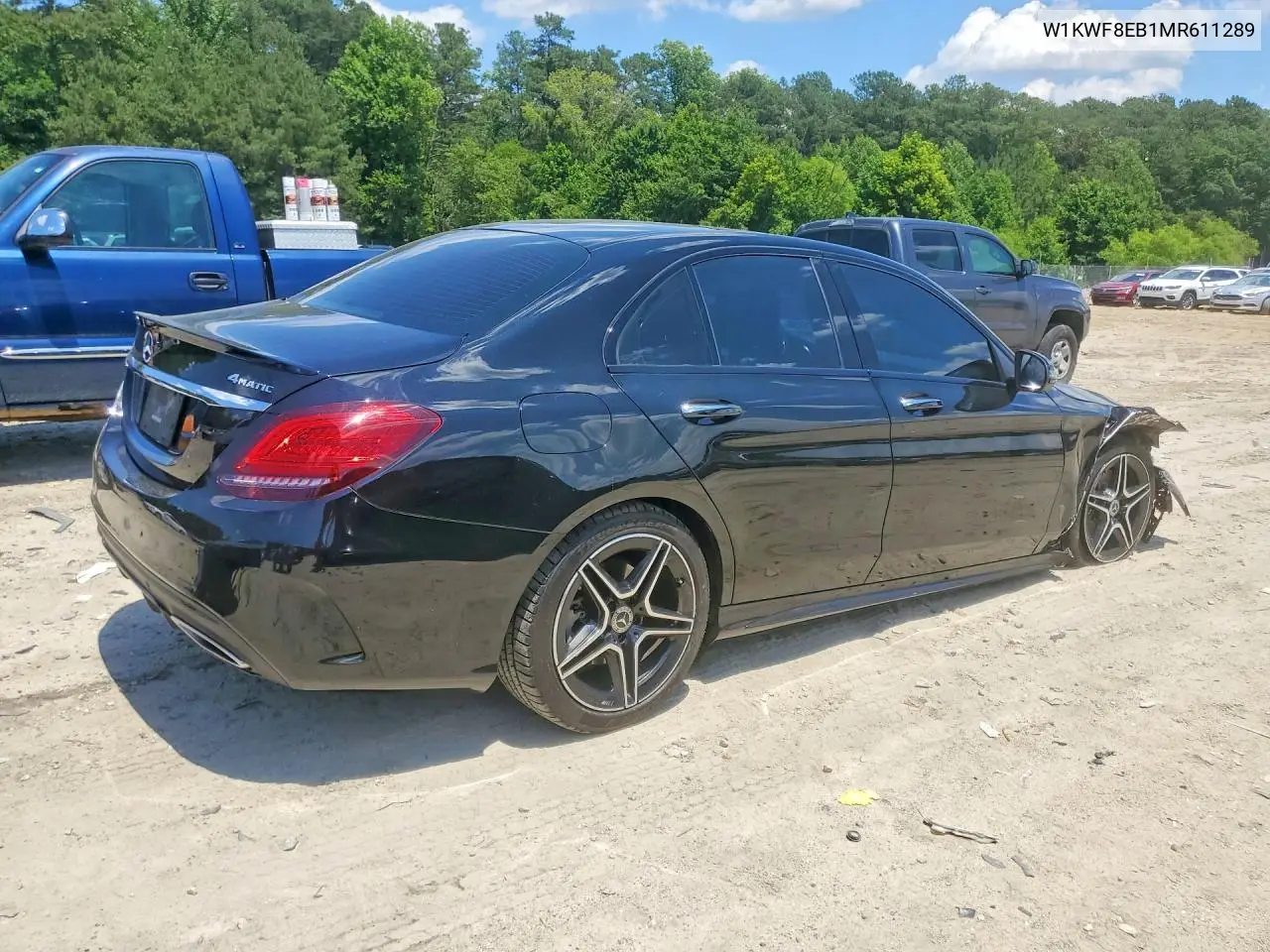 2021 Mercedes-Benz C 300 4Matic VIN: W1KWF8EB1MR611289 Lot: 57086836