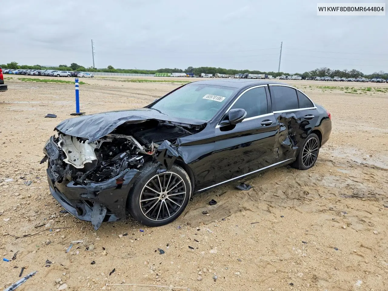 2021 Mercedes-Benz C 300 VIN: W1KWF8DB0MR644804 Lot: 60970186