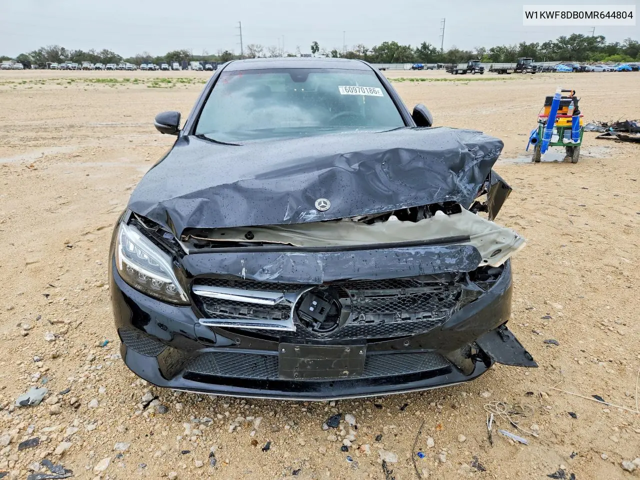 2021 Mercedes-Benz C 300 VIN: W1KWF8DB0MR644804 Lot: 60970186