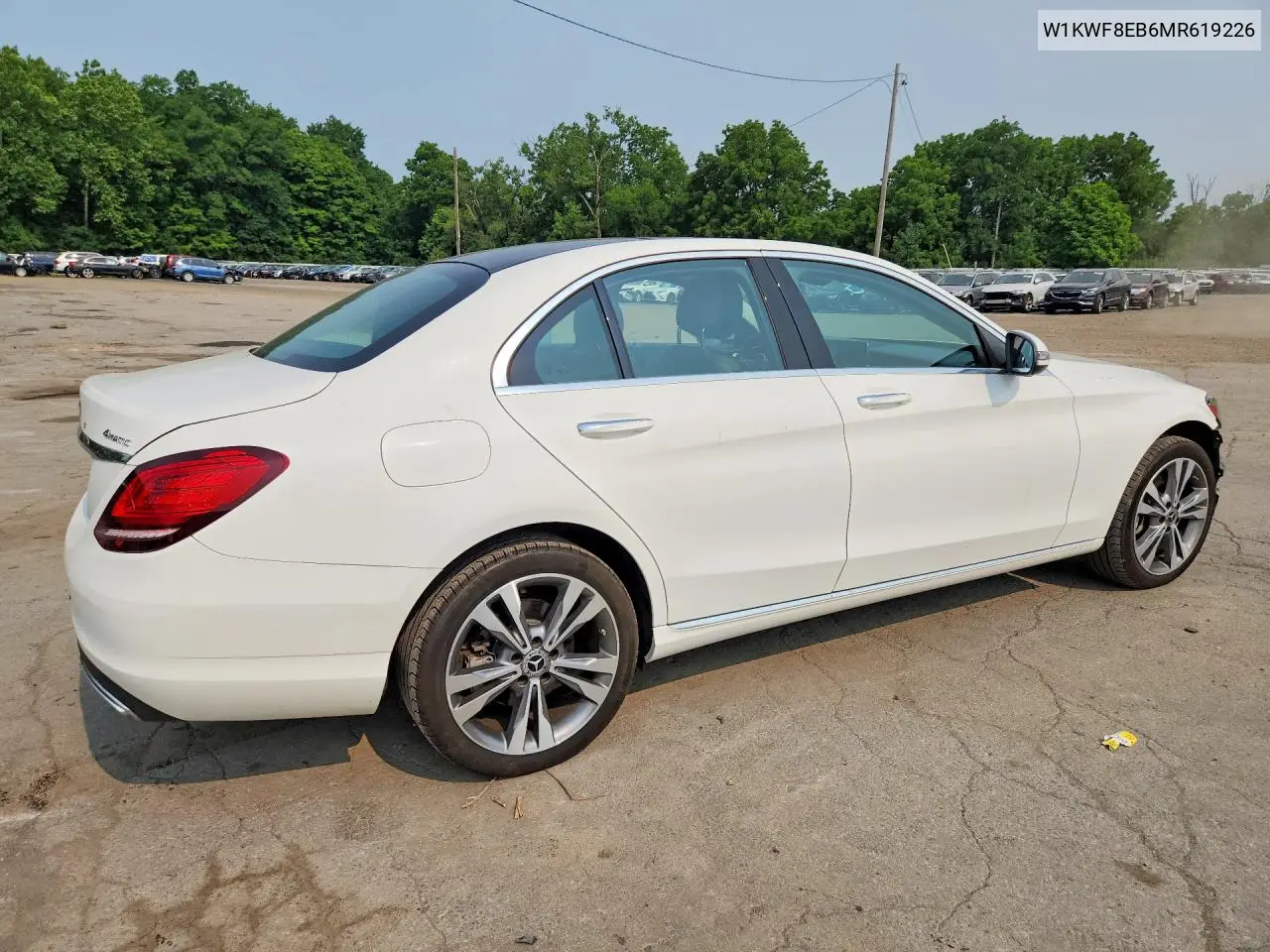 2021 Mercedes-Benz C 300 4Matic VIN: W1KWF8EB6MR619226 Lot: 61057706
