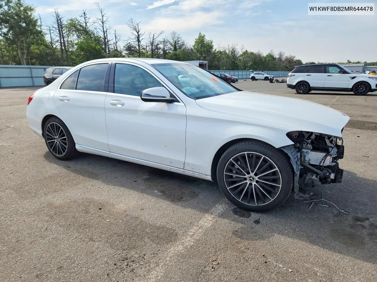 2021 Mercedes-Benz C 300 VIN: W1KWF8DB2MR644478 Lot: 61524126