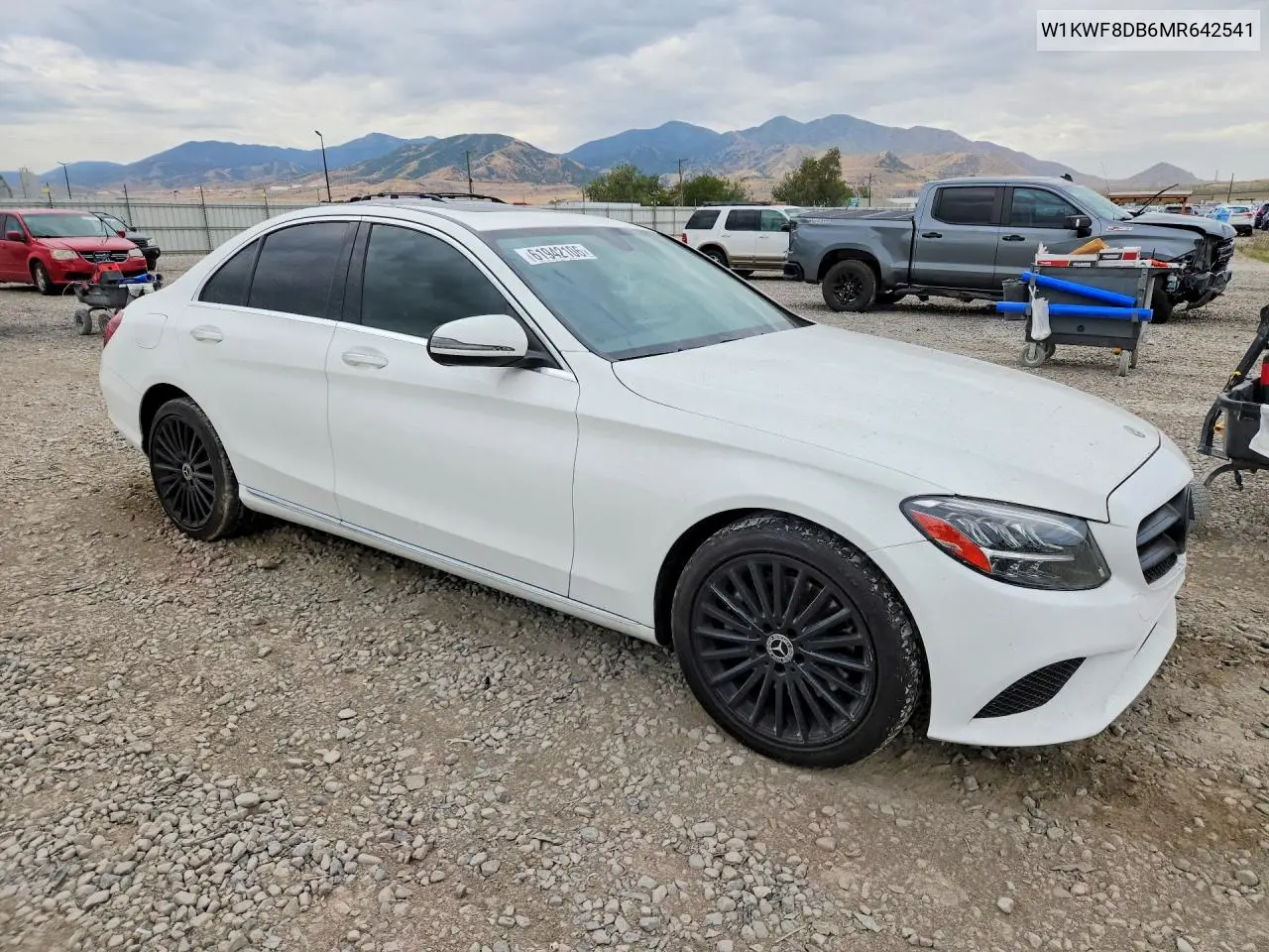 2021 Mercedes-Benz C 300 VIN: W1KWF8DB6MR642541 Lot: 61942106