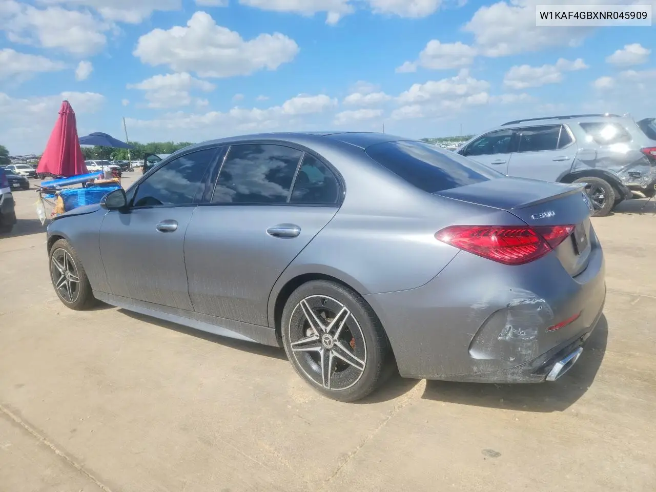 2022 Mercedes-Benz C 300 VIN: W1KAF4GBXNR045909 Lot: 56796976