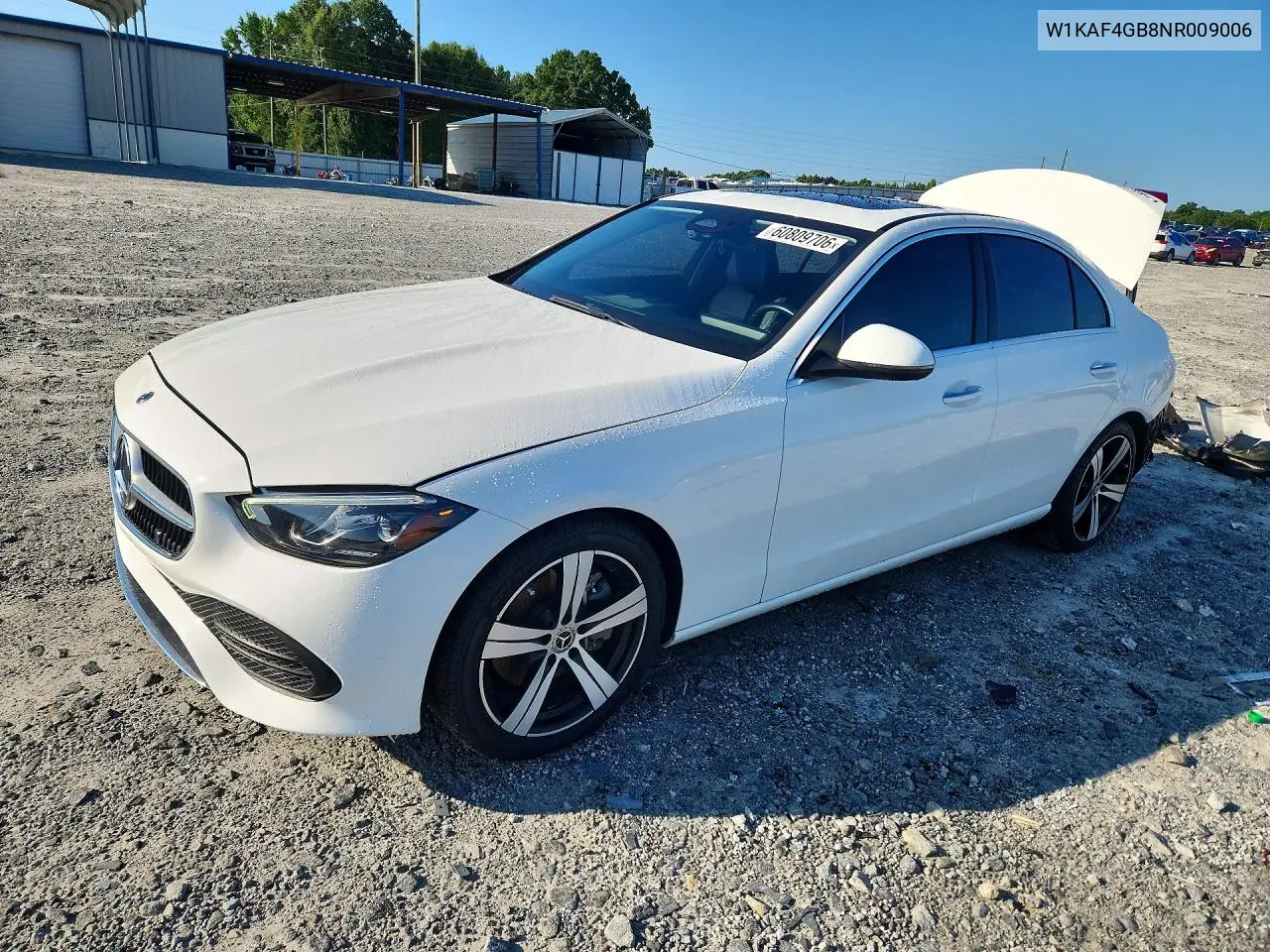 2022 Mercedes-Benz C 300 VIN: W1KAF4GB8NR009006 Lot: 60809706