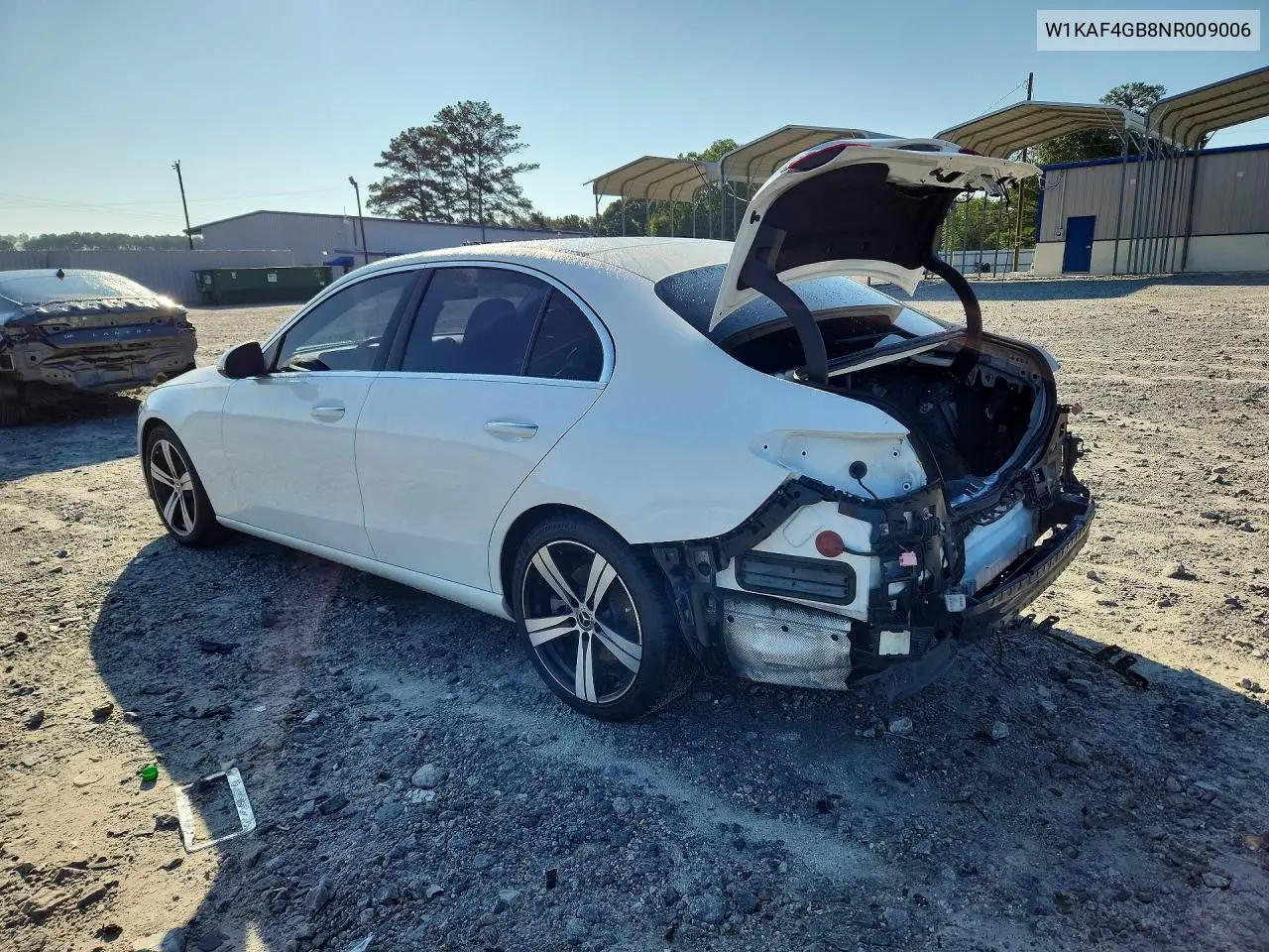 2022 Mercedes-Benz C 300 VIN: W1KAF4GB8NR009006 Lot: 60809706