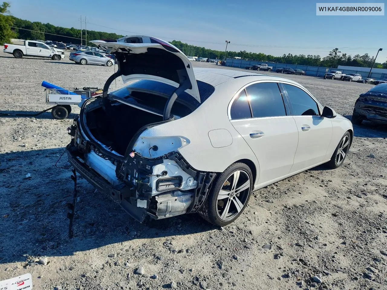 2022 Mercedes-Benz C 300 VIN: W1KAF4GB8NR009006 Lot: 60809706