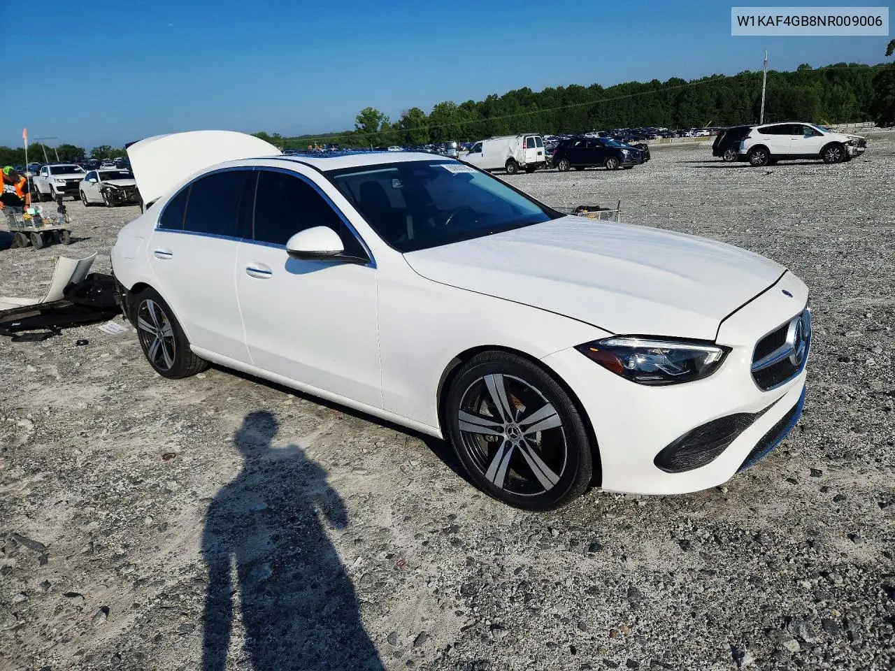 2022 Mercedes-Benz C 300 VIN: W1KAF4GB8NR009006 Lot: 60809706