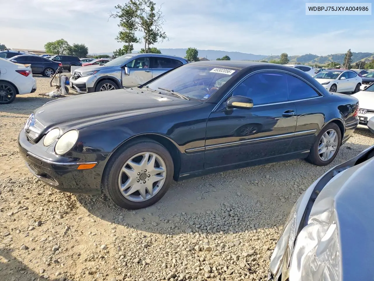2000 Mercedes-Benz Cl 500 VIN: WDBPJ75JXYA004986 Lot: 49302056