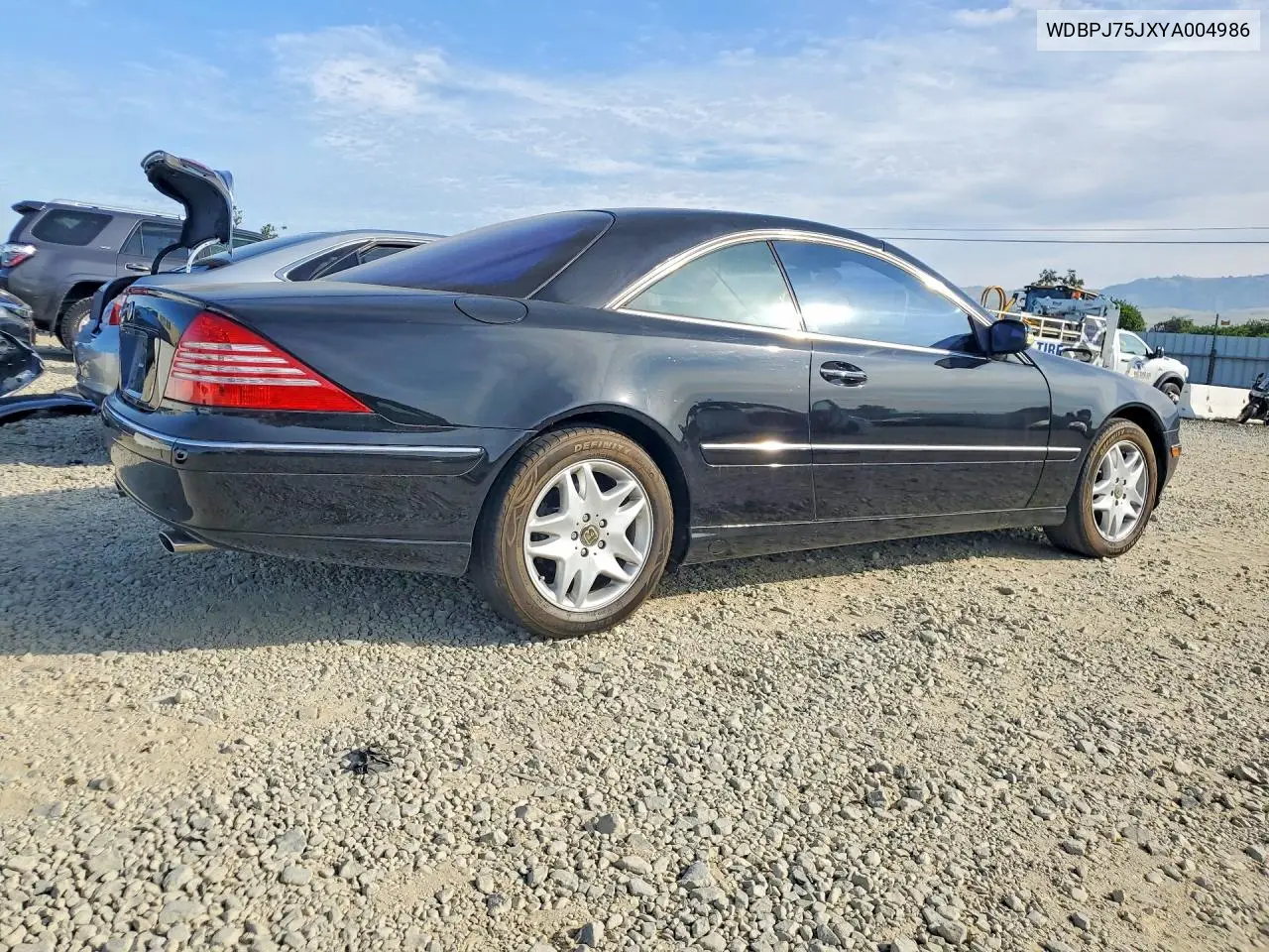2000 Mercedes-Benz Cl 500 VIN: WDBPJ75JXYA004986 Lot: 49302056