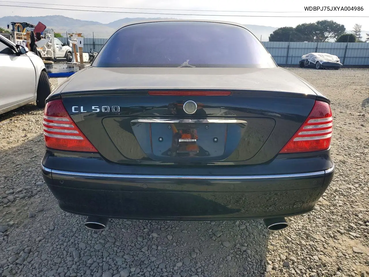 2000 Mercedes-Benz Cl 500 VIN: WDBPJ75JXYA004986 Lot: 49302056