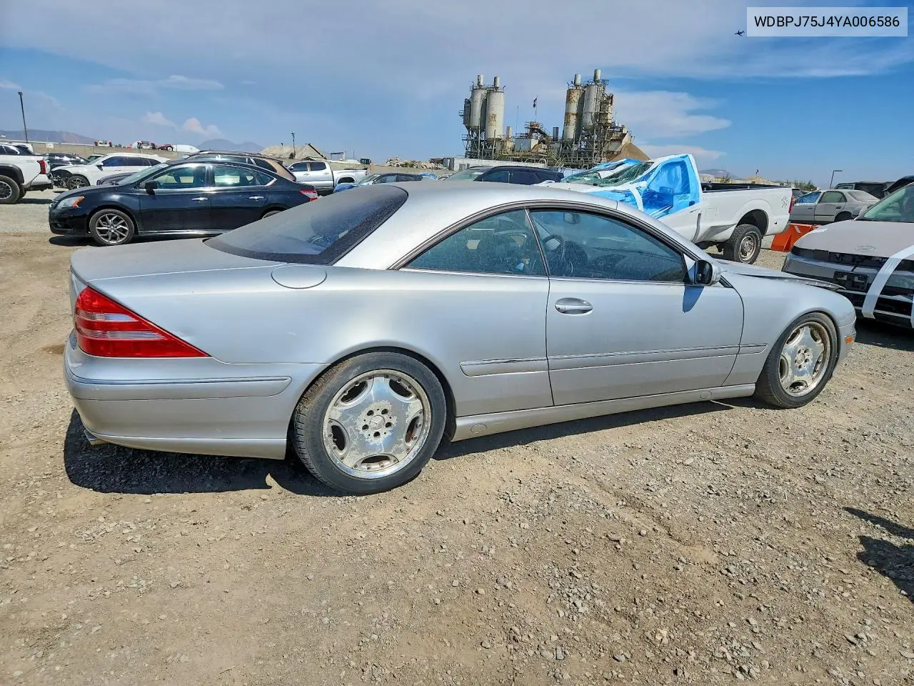 2000 Mercedes-Benz Cl 500 VIN: WDBPJ75J4YA006586 Lot: 60686266