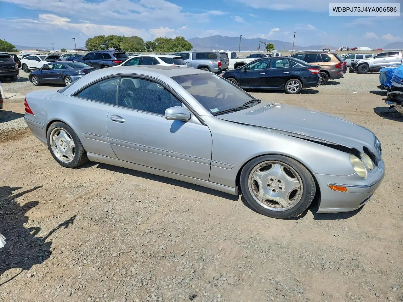 2000 Mercedes-Benz Cl 500 VIN: WDBPJ75J4YA006586 Lot: 60686266