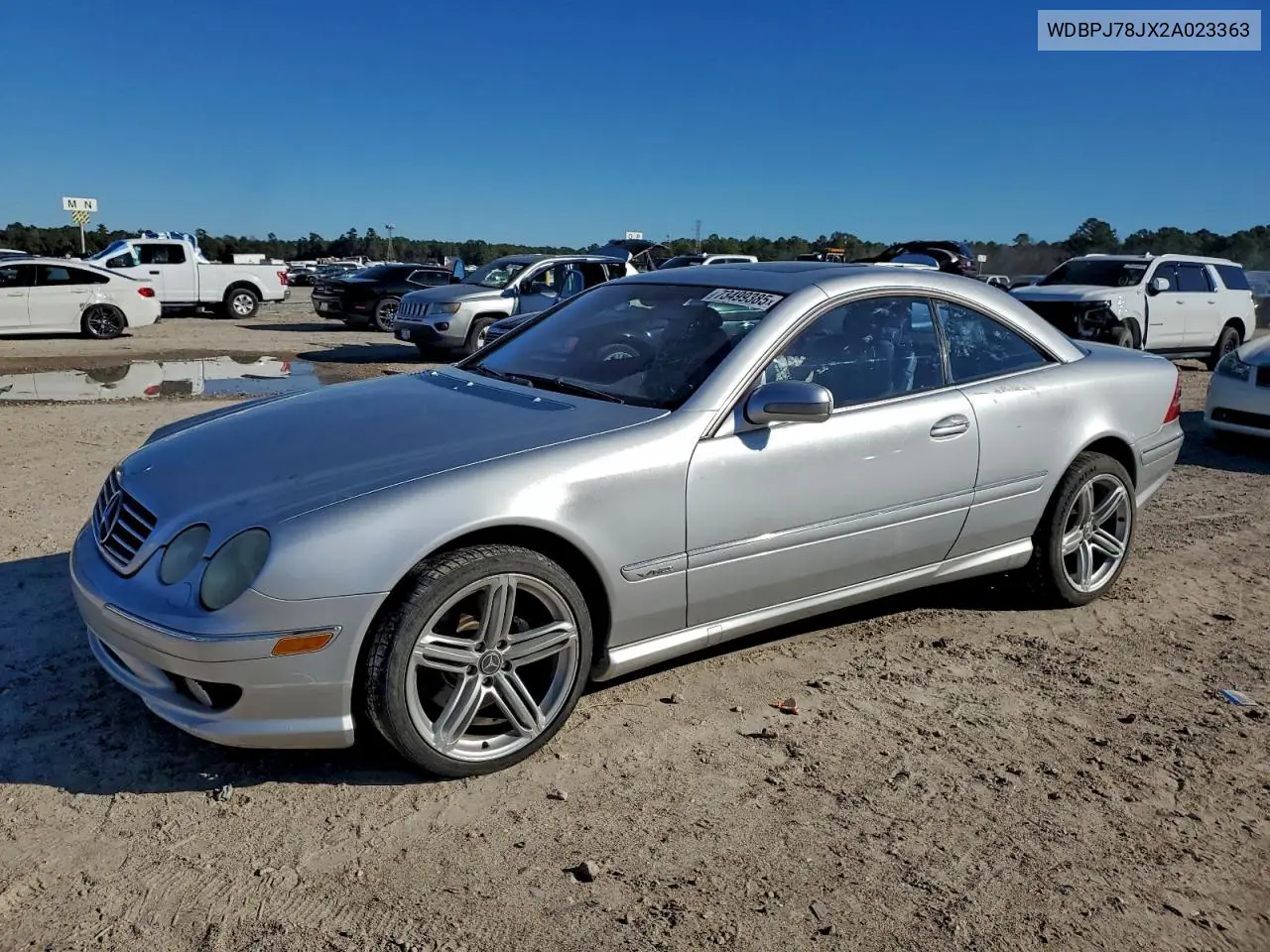2002 Mercedes-Benz Cl 600 VIN: WDBPJ78JX2A023363 Lot: 73499385