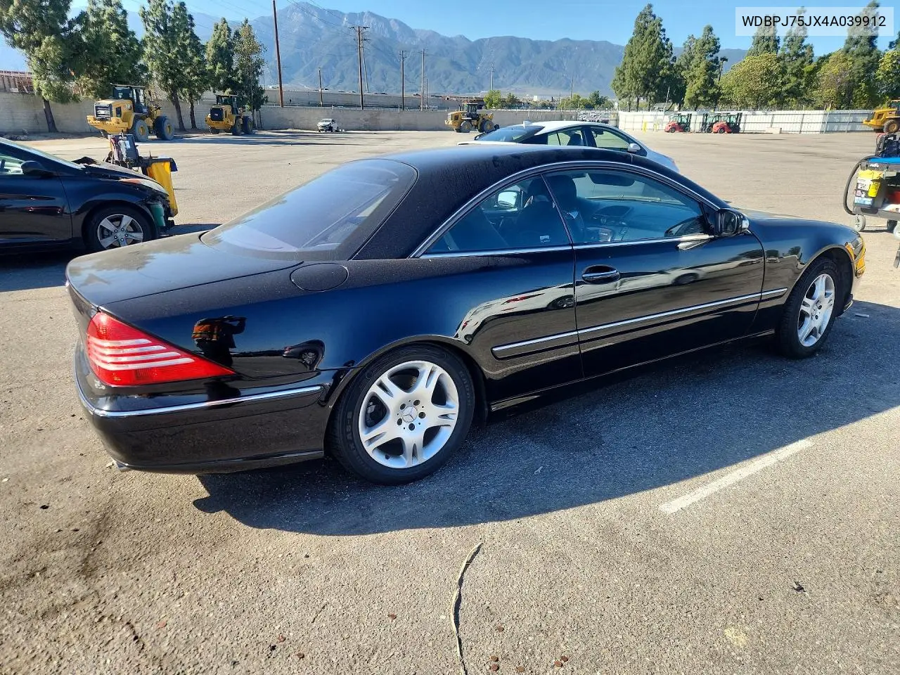 2004 Mercedes-Benz Cl 500 VIN: WDBPJ75JX4A039912 Lot: 50945406