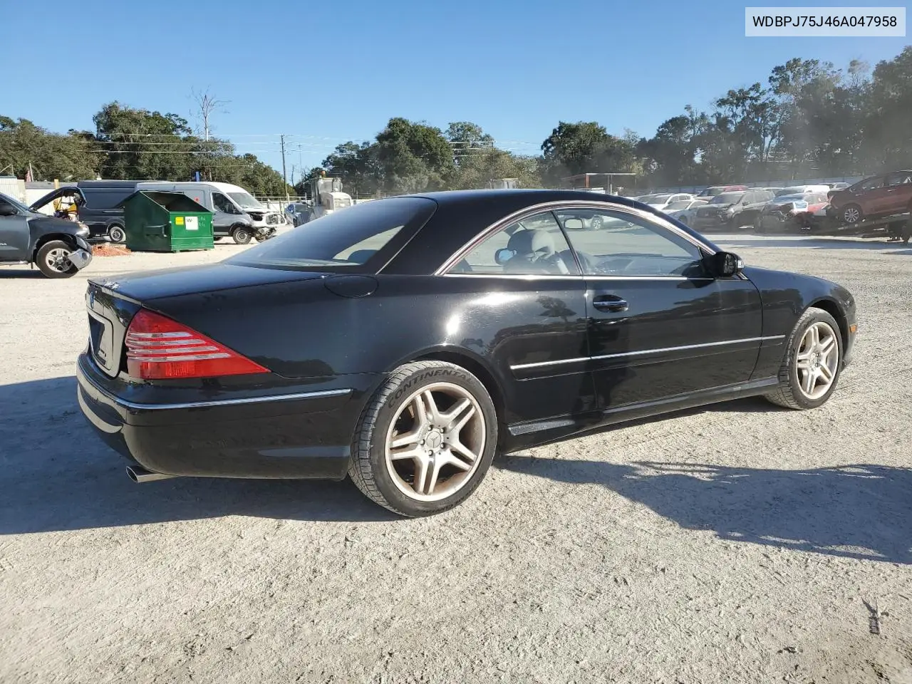 2006 Mercedes Benz Cl 500 VIN: WDBPJ75J46A047958 Lot: 92646955