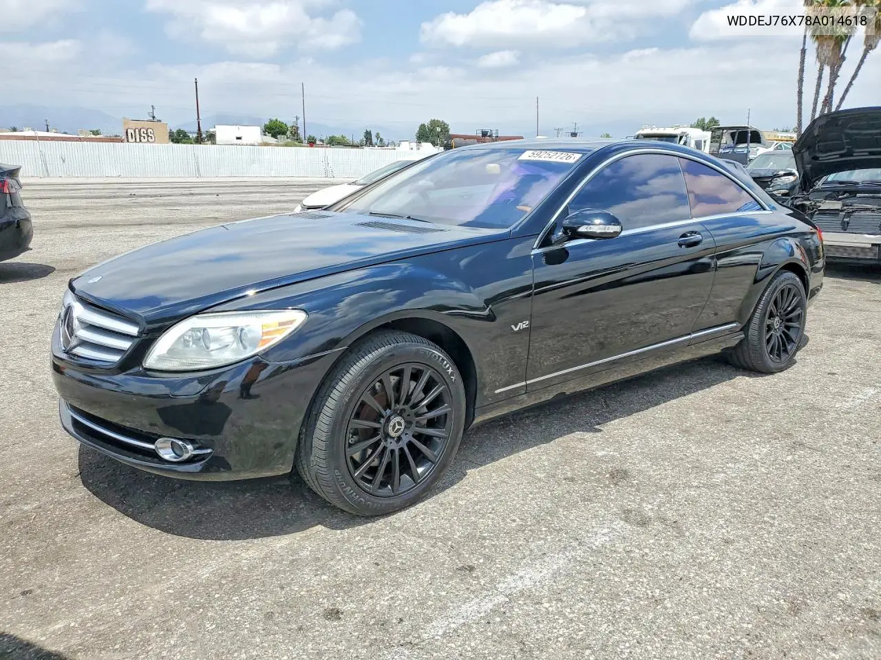 2008 Mercedes-Benz Cl 600 VIN: WDDEJ76X78A014618 Lot: 59252726
