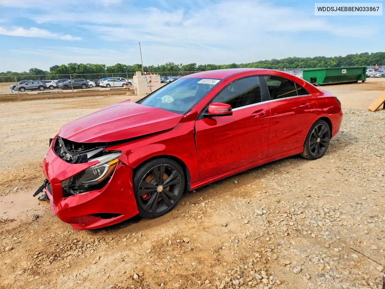 2014 Mercedes-Benz Cla 250 VIN: WDDSJ4EB8EN033867 Lot: 58323756