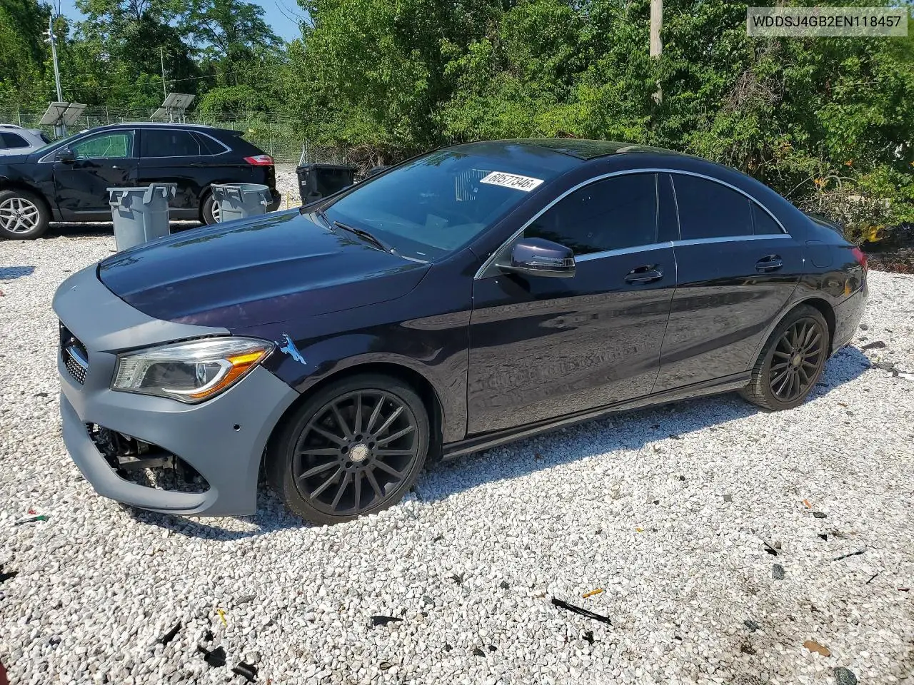 2014 Mercedes-Benz Cla 250 4Matic VIN: WDDSJ4GB2EN118457 Lot: 60577346