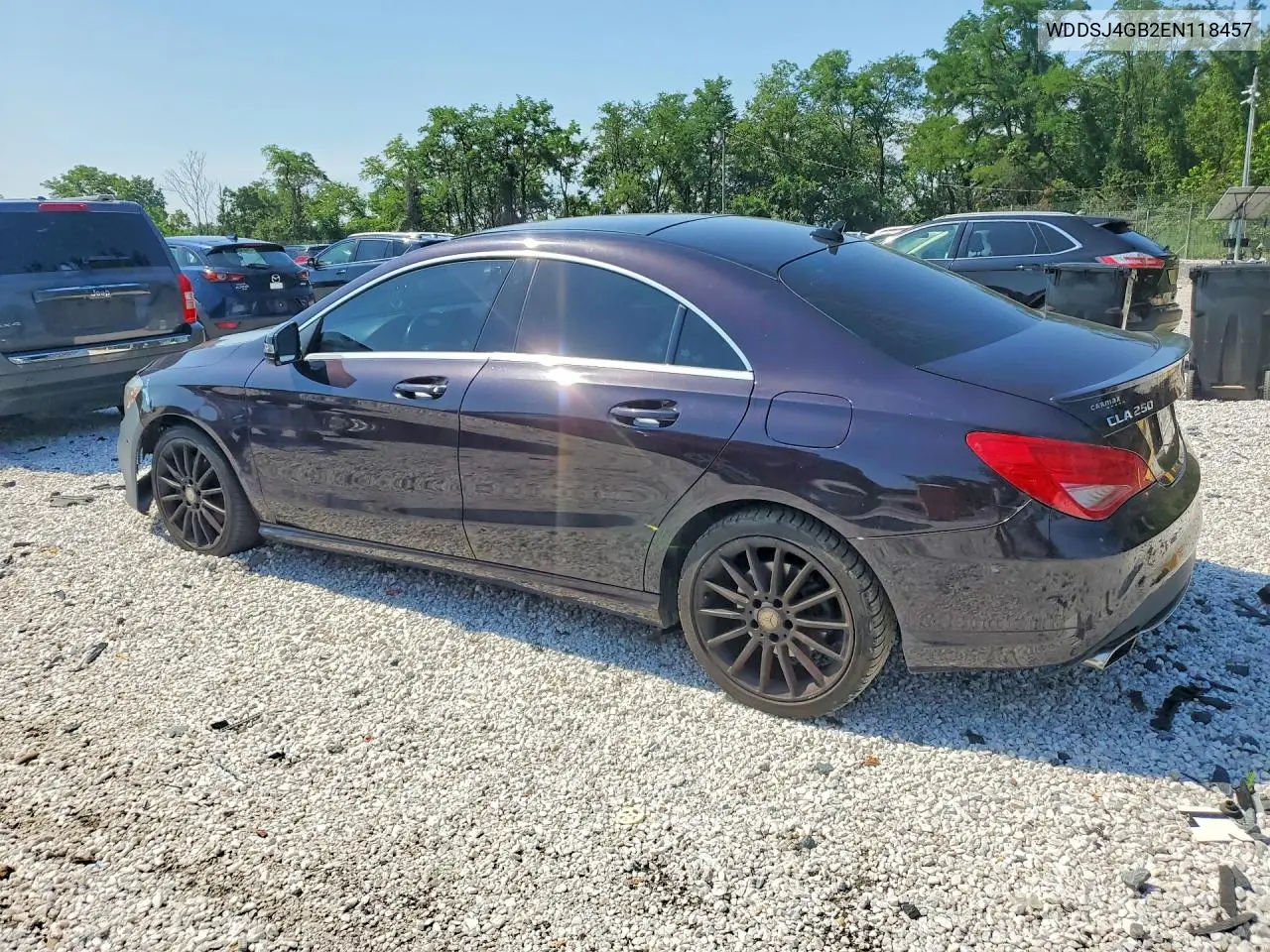2014 Mercedes-Benz Cla 250 4Matic VIN: WDDSJ4GB2EN118457 Lot: 60577346