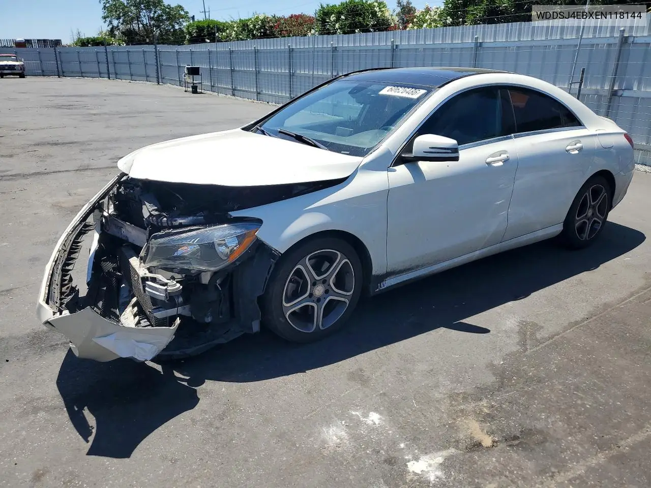 2014 Mercedes-Benz Cla 250 VIN: WDDSJ4EBXEN118144 Lot: 60626486