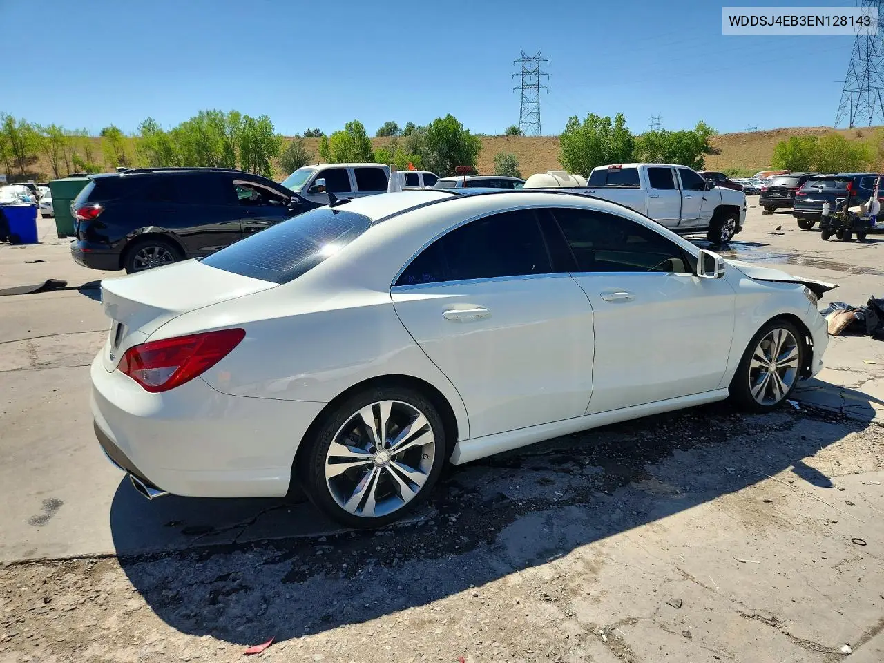 2014 Mercedes-Benz Cla 250 VIN: WDDSJ4EB3EN128143 Lot: 61792606