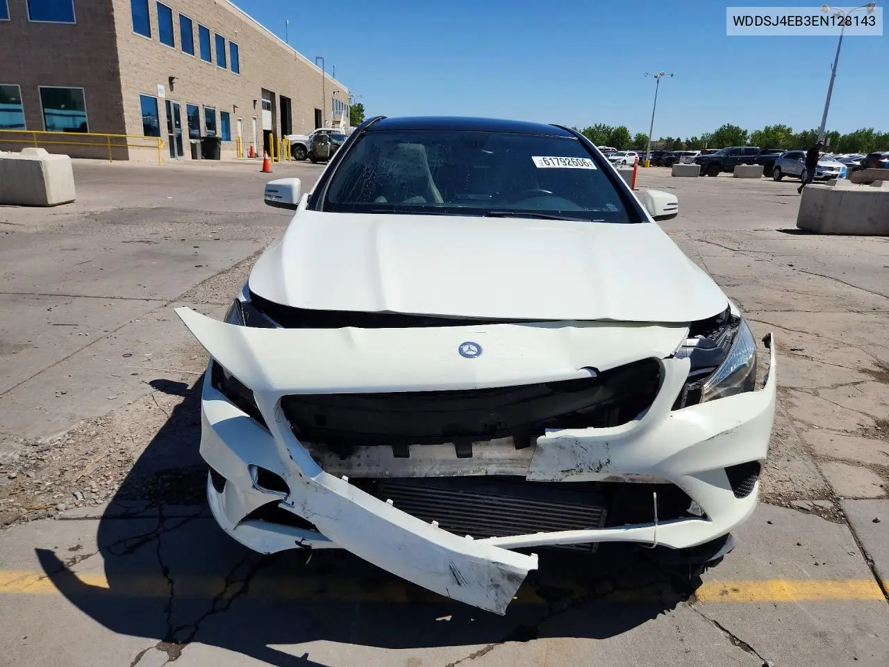 2014 Mercedes-Benz Cla 250 VIN: WDDSJ4EB3EN128143 Lot: 61792606