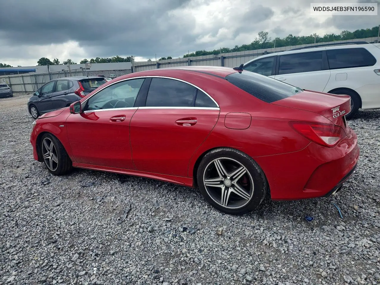 2015 Merz Cla 250 VIN: WDDSJ4EB3FN196590 Lot: 60406476