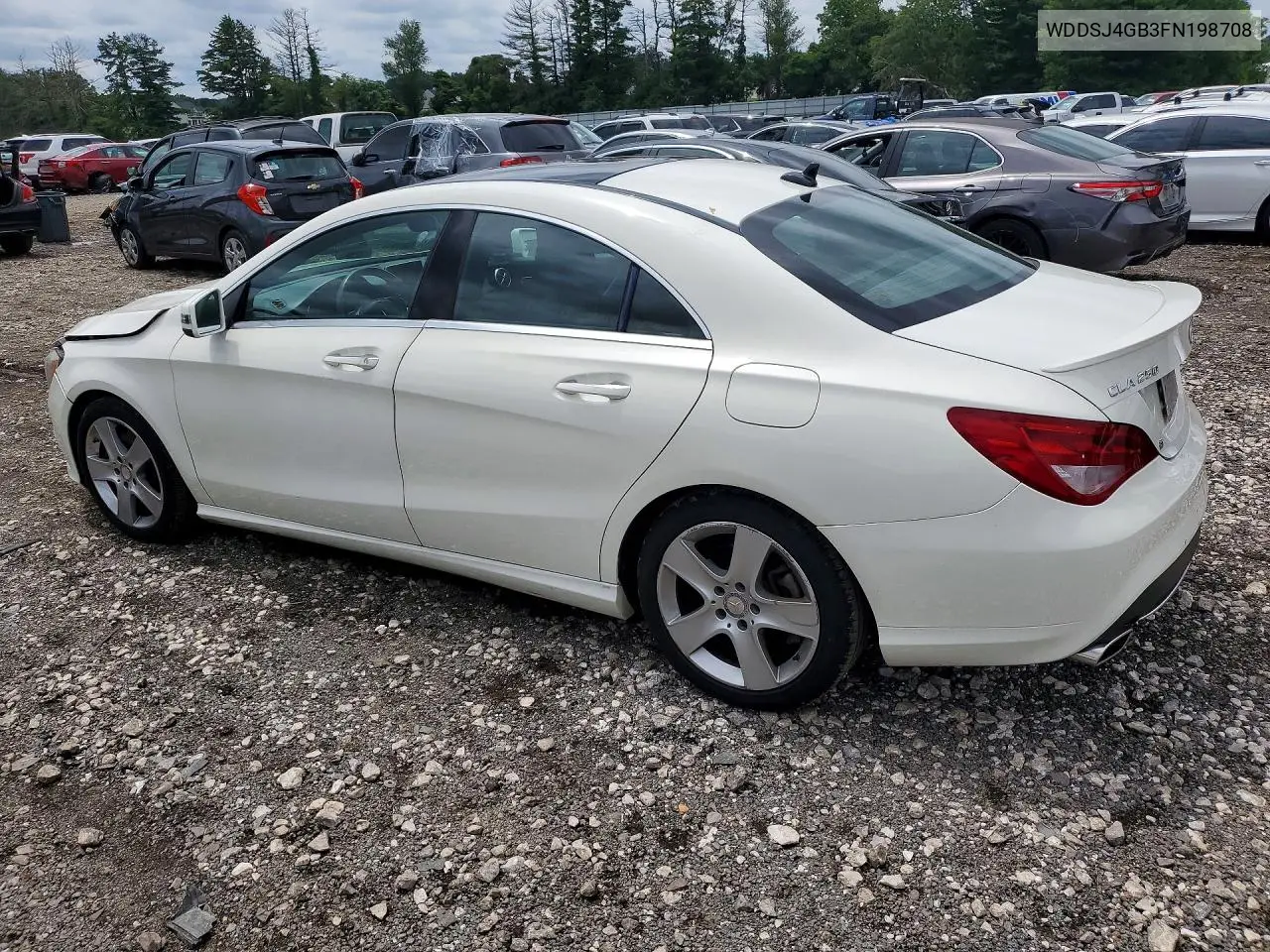 2015 Mercedes-Benz Cla 250 4Matic VIN: WDDSJ4GB3FN198708 Lot: 60448516