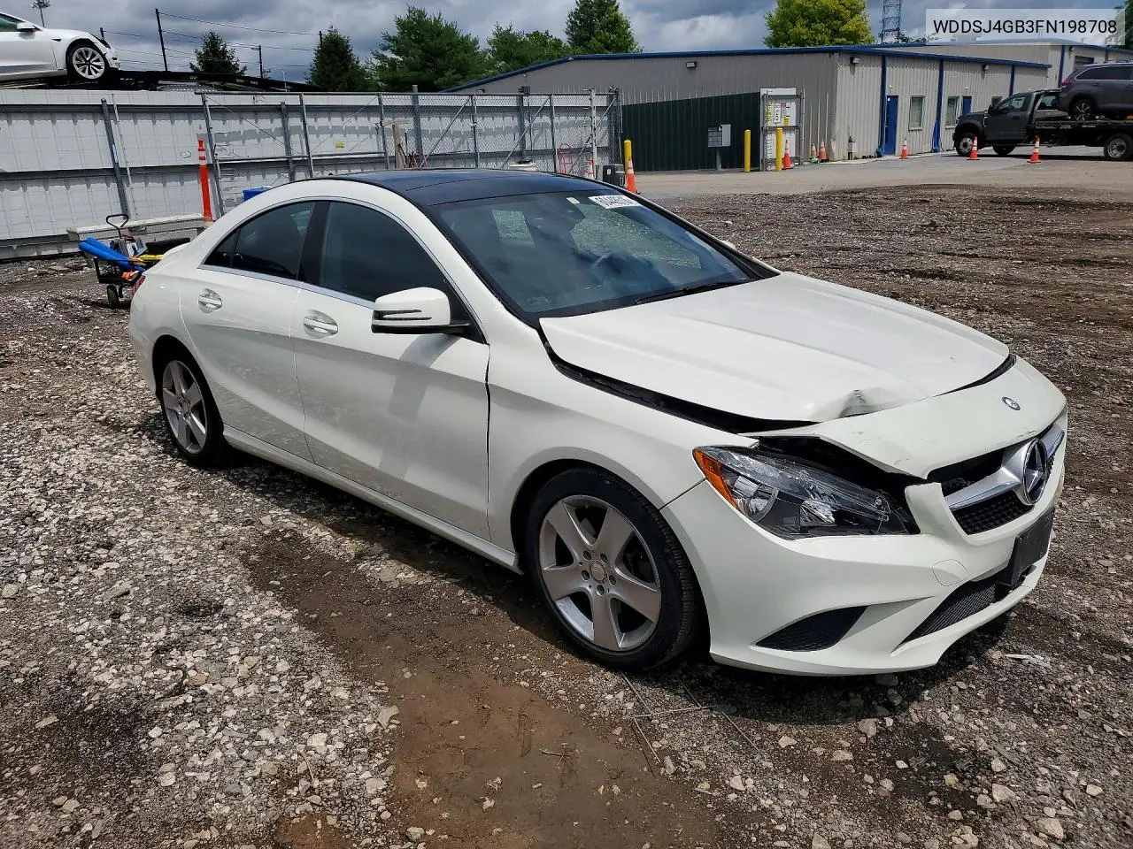 2015 Mercedes-Benz Cla 250 4Matic VIN: WDDSJ4GB3FN198708 Lot: 60448516