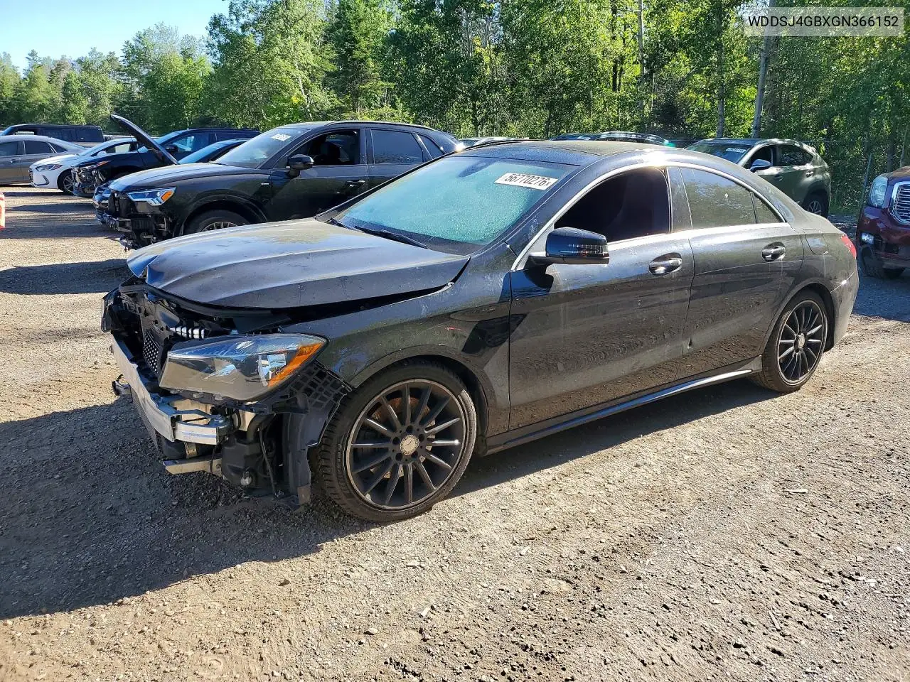 2016 Mercedes-Benz Cla 250 4Matic VIN: WDDSJ4GBXGN366152 Lot: 56770276