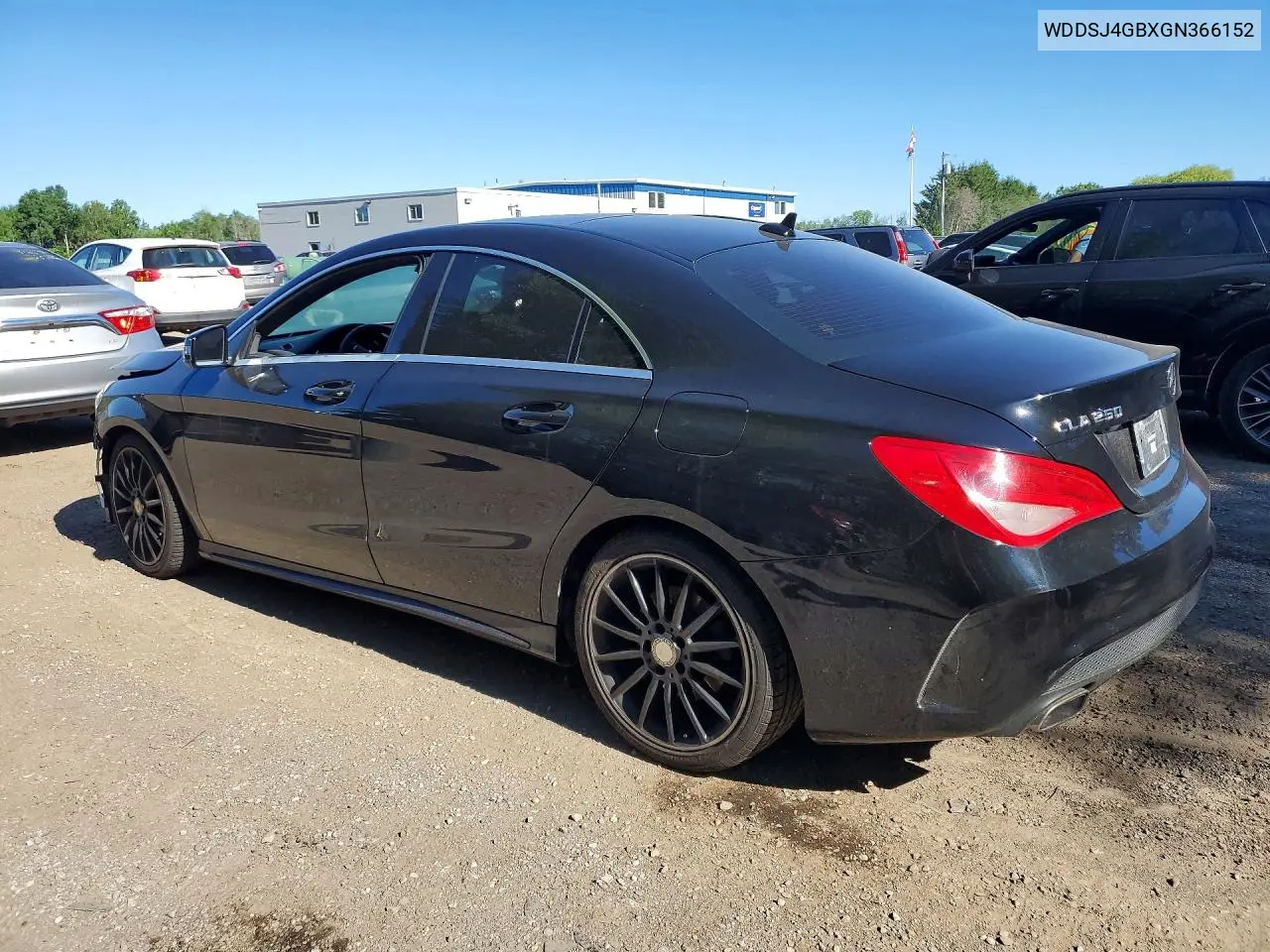 2016 Mercedes-Benz Cla 250 4Matic VIN: WDDSJ4GBXGN366152 Lot: 56770276