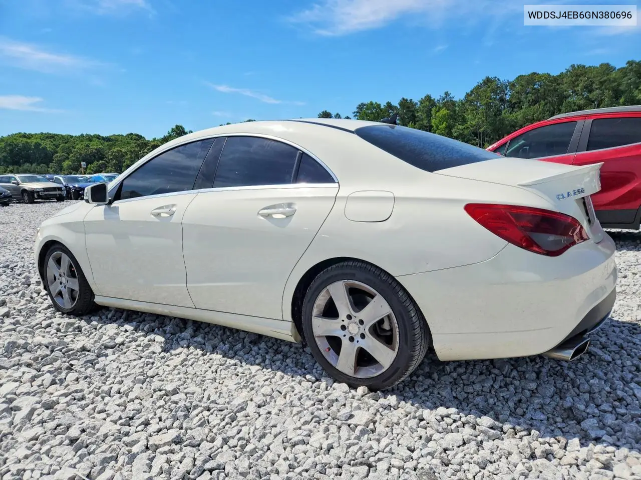 2016 Mercedes-Benz Cla 250 VIN: WDDSJ4EB6GN380696 Lot: 57926426