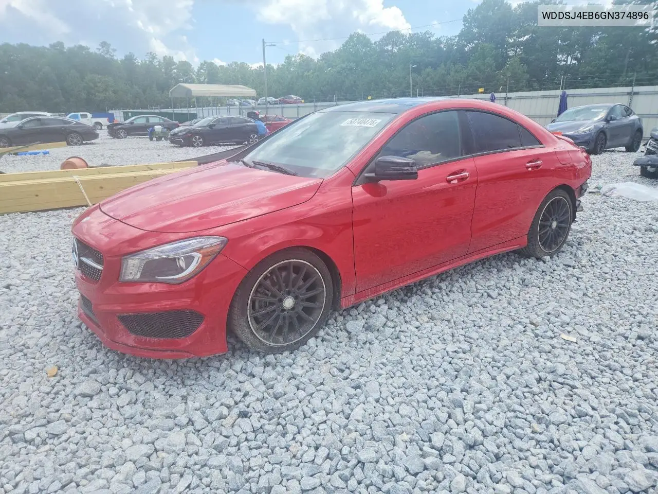 2016 Mercedes-Benz Cla 250 VIN: WDDSJ4EB6GN374896 Lot: 58740476