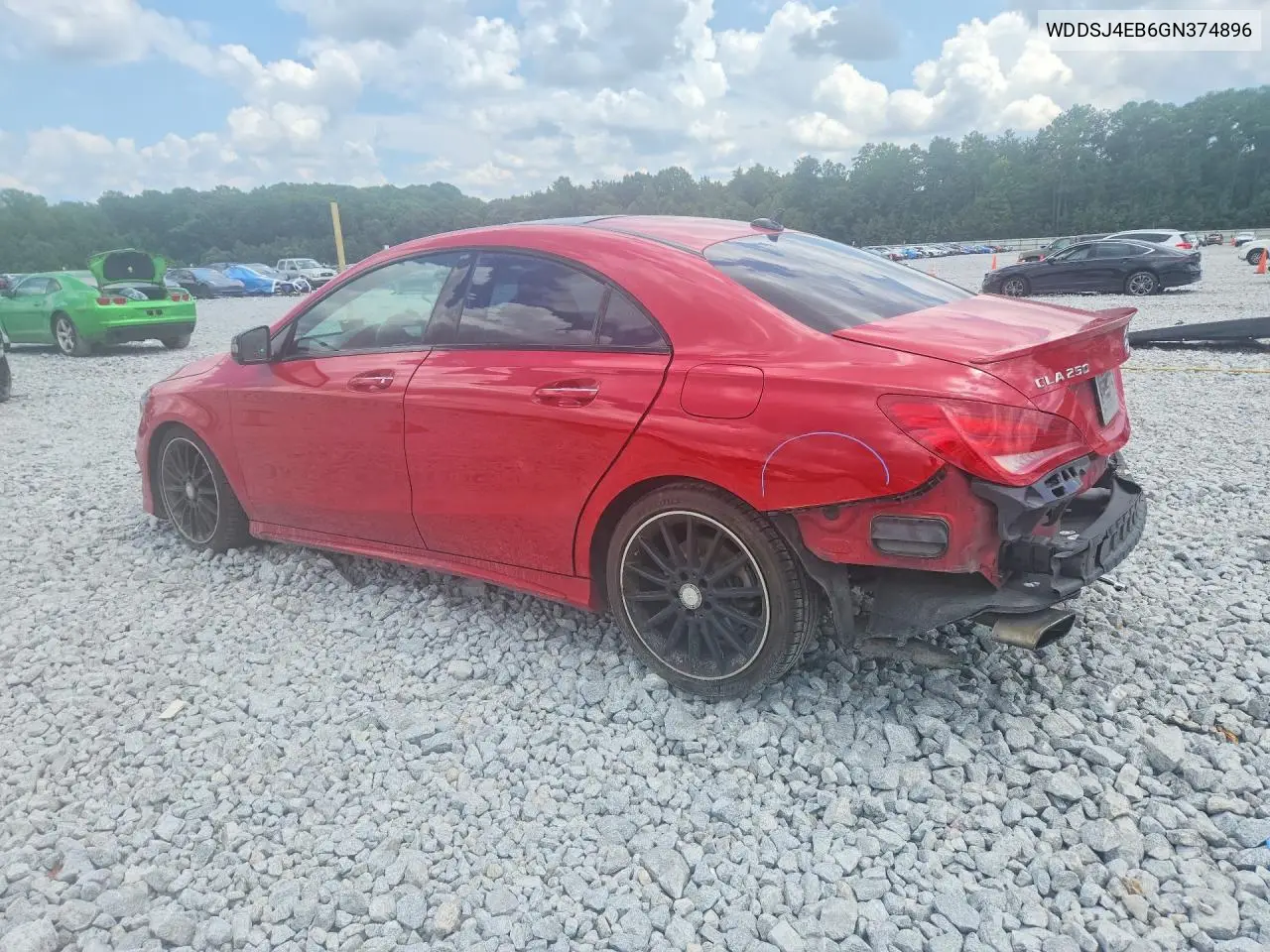 2016 Mercedes-Benz Cla 250 VIN: WDDSJ4EB6GN374896 Lot: 58740476