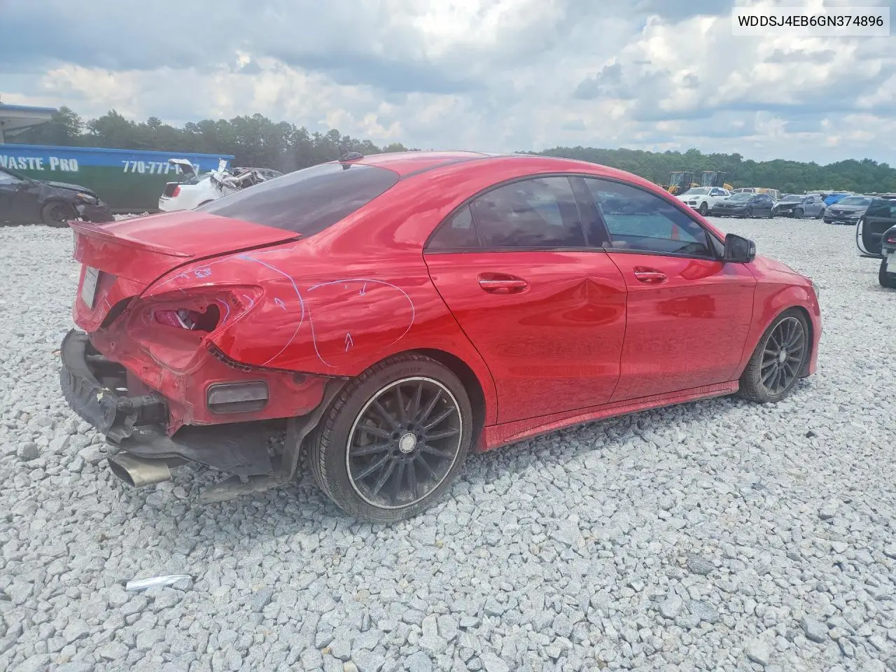 2016 Mercedes-Benz Cla 250 VIN: WDDSJ4EB6GN374896 Lot: 58740476