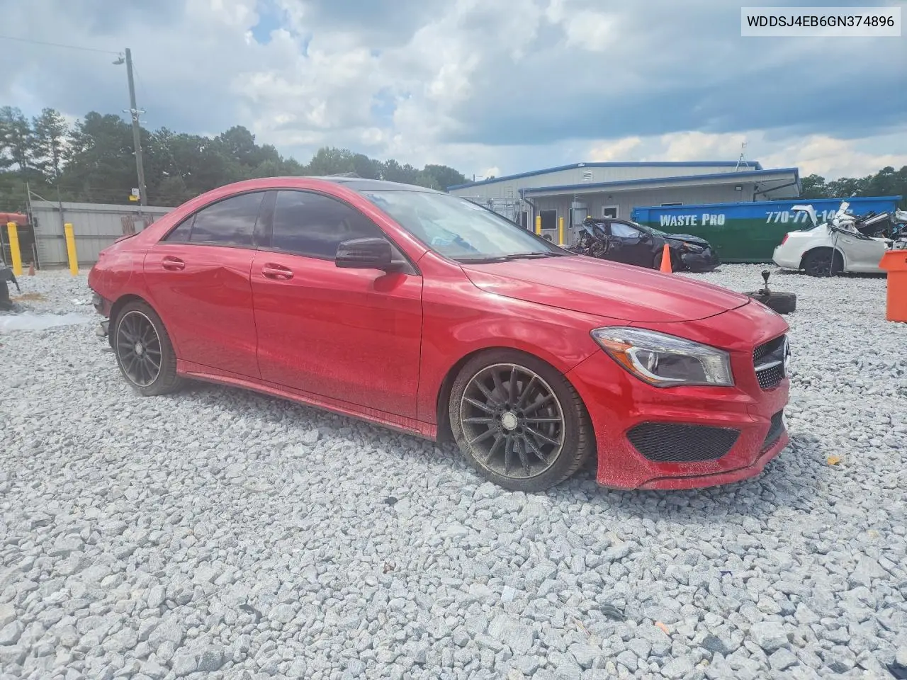 2016 Mercedes-Benz Cla 250 VIN: WDDSJ4EB6GN374896 Lot: 58740476