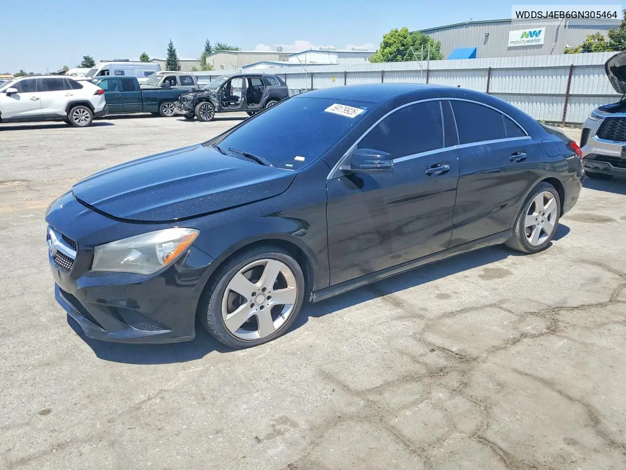 2016 Mercedes-Benz Cla 250 VIN: WDDSJ4EB6GN305464 Lot: 59179926