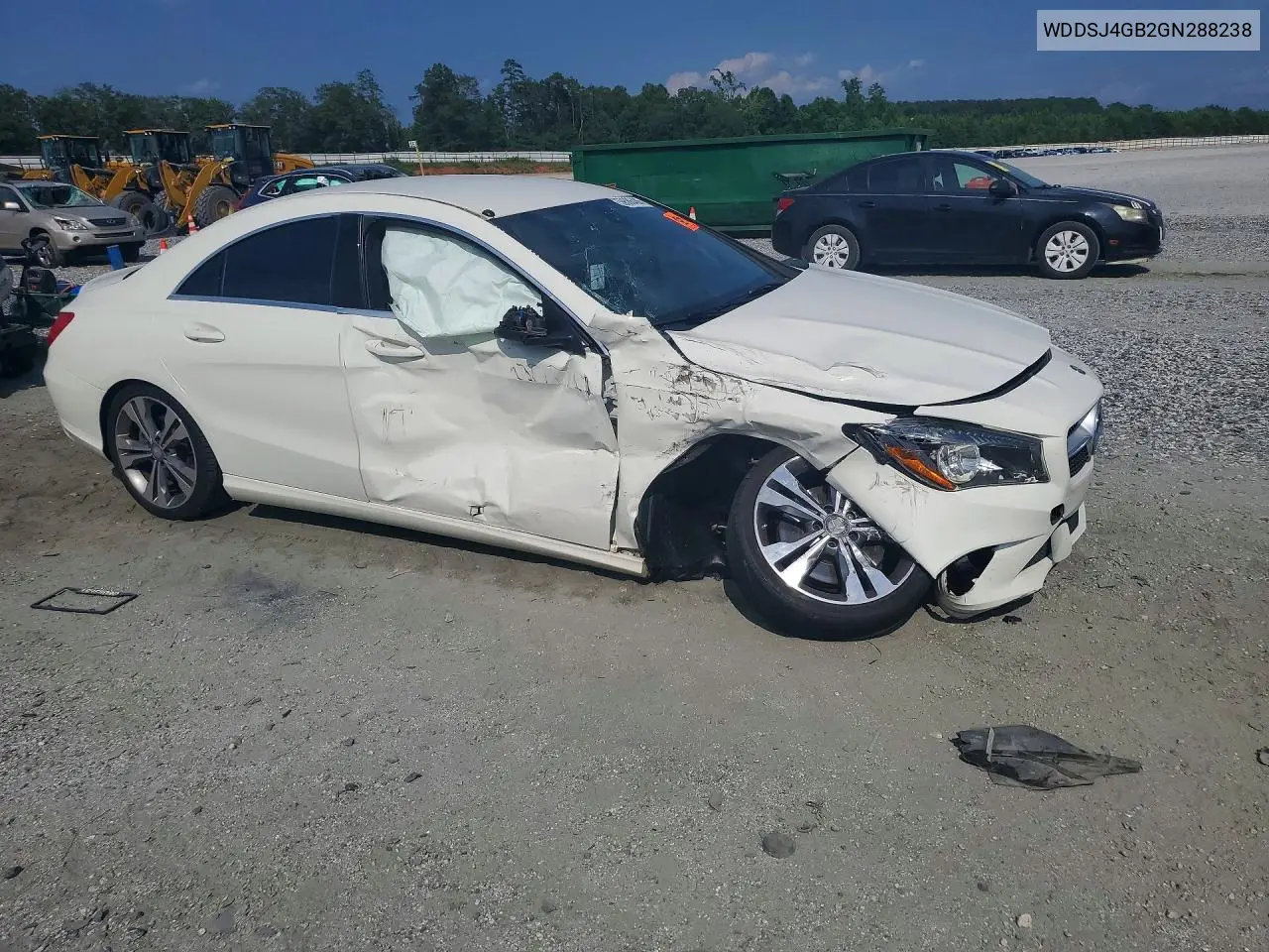 2016 Mercedes-Benz Cla 250 4Matic VIN: WDDSJ4GB2GN288238 Lot: 59386486
