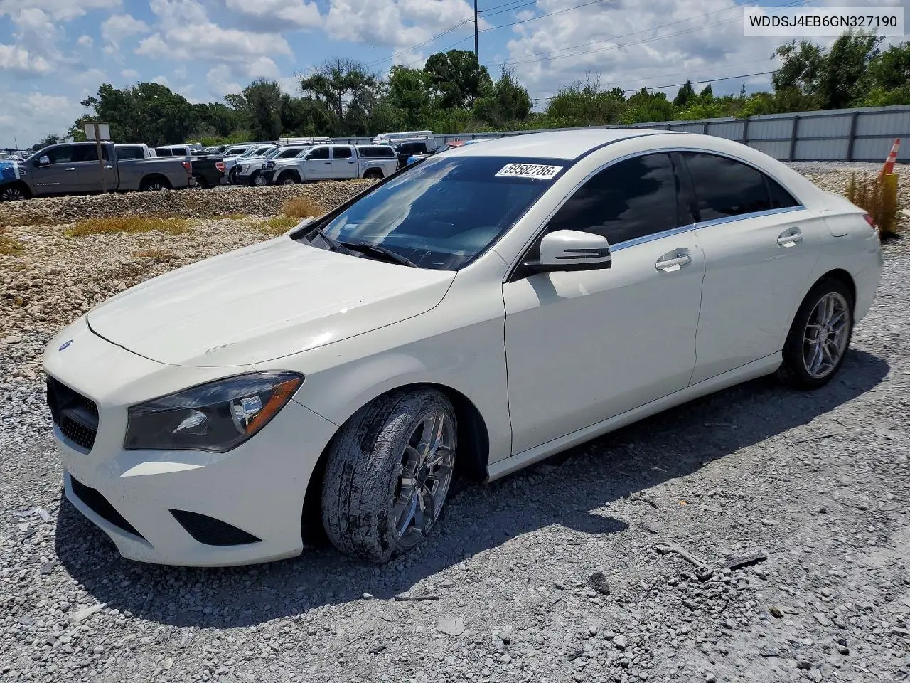 2016 Mercedes-Benz Cla 250 VIN: WDDSJ4EB6GN327190 Lot: 59582786