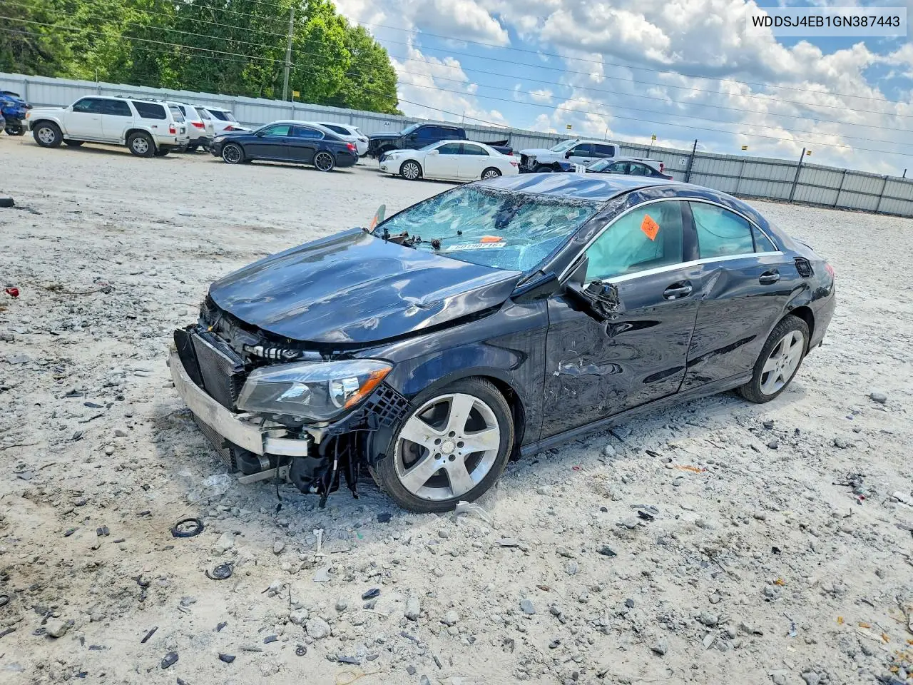 2016 Mercedes-Benz Cla 250 VIN: WDDSJ4EB1GN387443 Lot: 60190716
